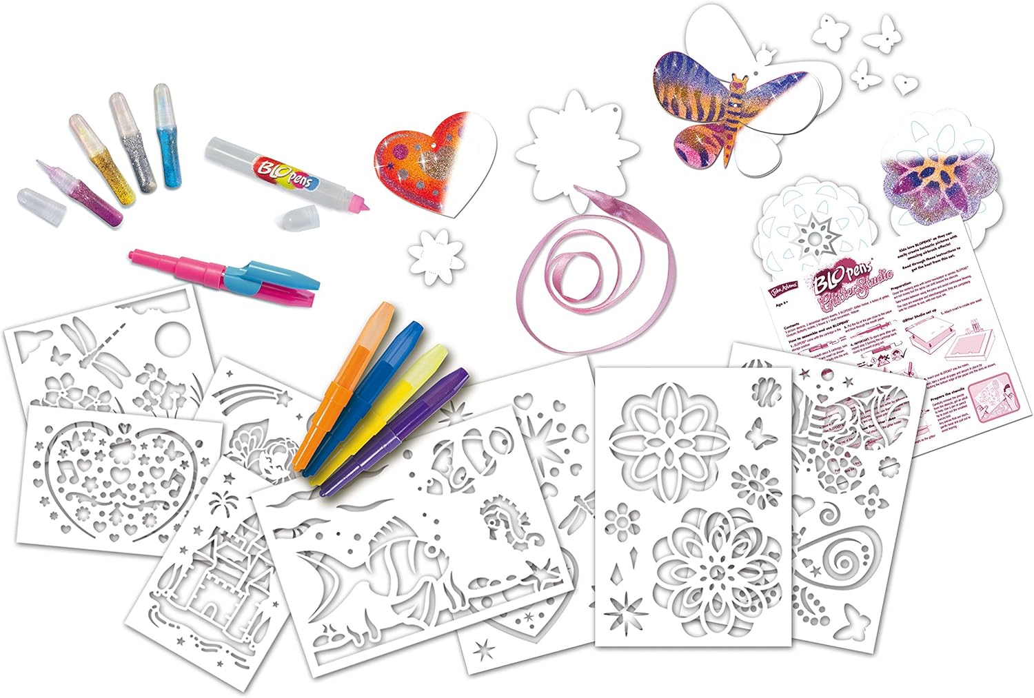 John Adams | BLOPENS® Glitter Studio: Blow airbrush & add glitter effects | Arts & crafts | Ages 6+