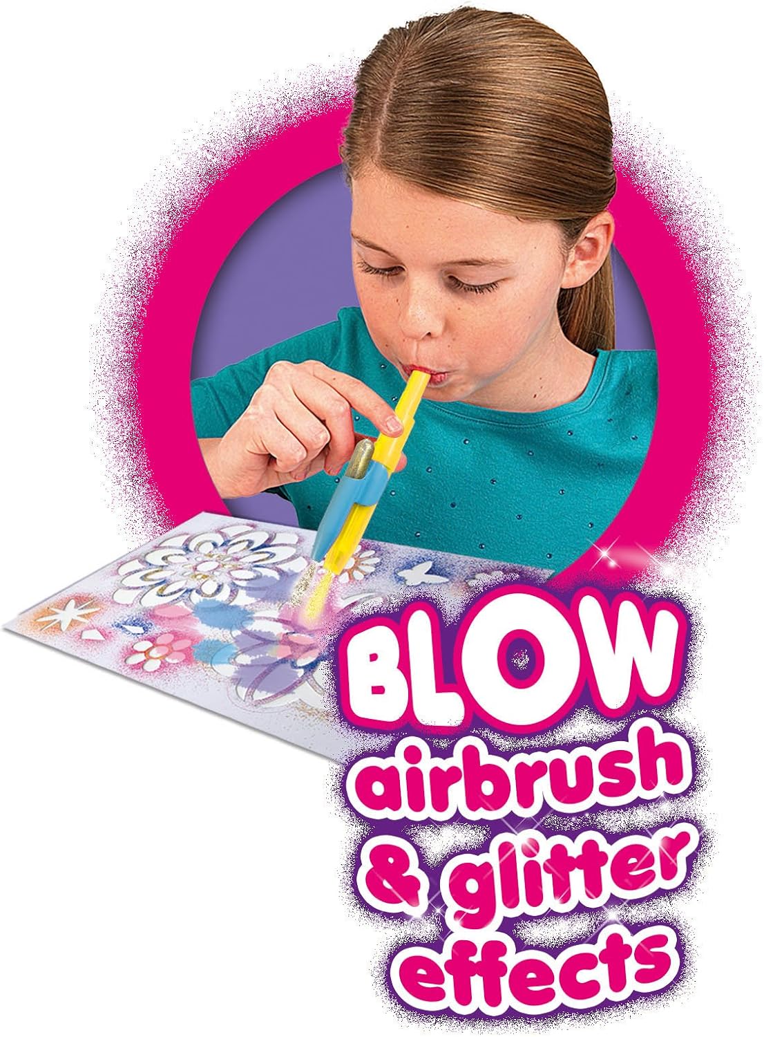 John Adams | BLOPENS® Glitter Studio: Blow airbrush & add glitter effects | Arts & crafts | Ages 6+