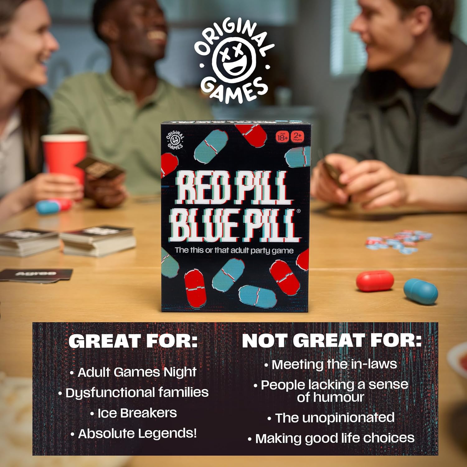 Original Games | Red Pill Blue Pill - the This or That adult party game | NSFW Adult Party Games | Ages 18+