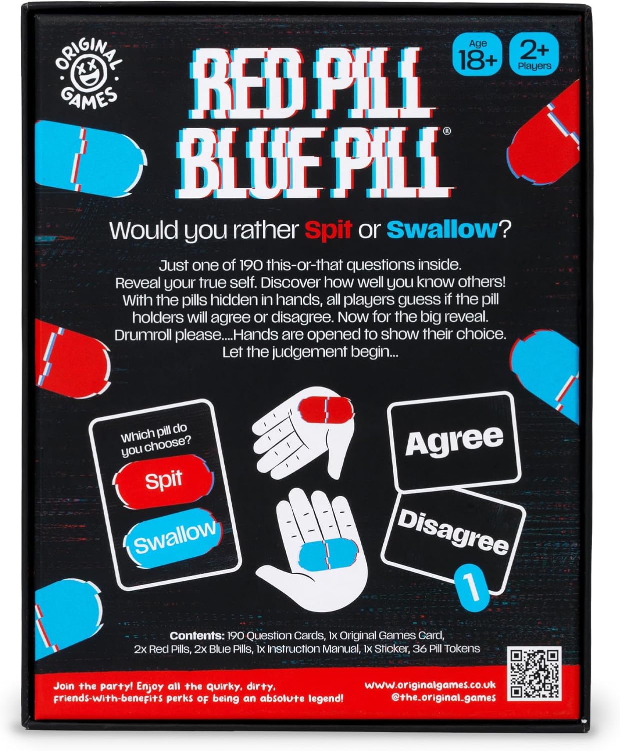 Original Games | Red Pill Blue Pill - the This or That adult party game | NSFW Adult Party Games | Ages 18+