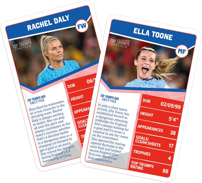 Top Trumps England Womens Football Stars Specials Card Game, Play with Lucy Bronze, Ella Toone, Nikita Parris, gift and toy for boys and girls Aged 6 plus
