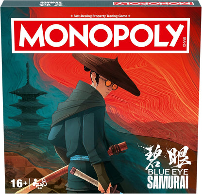 Winning Moves Blue Eye Samurai Monopoly classic board game perfect for 2–6 players and makes a great gift for fans aged 16 and up