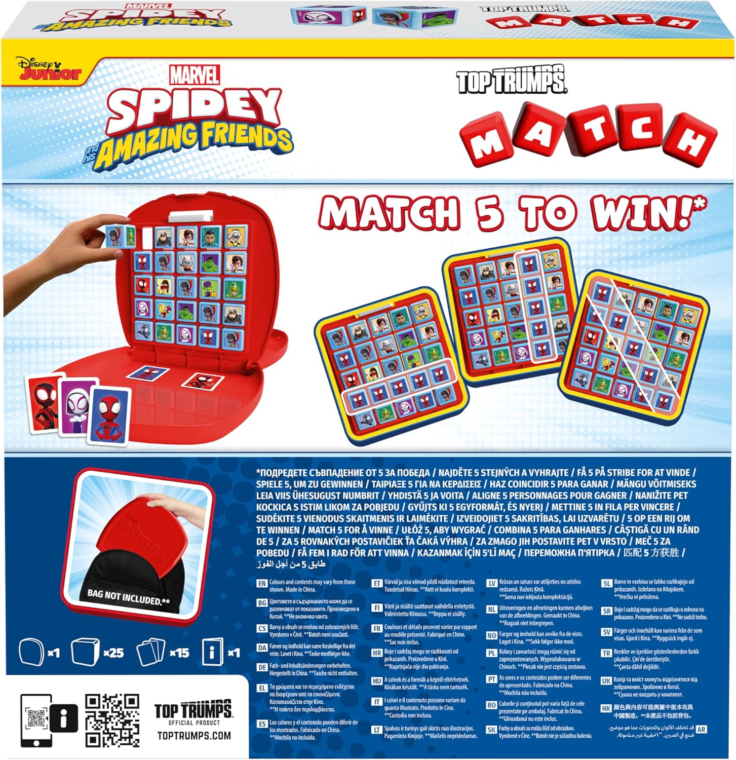 Top Trumps Spidey and Friends Match Board Game Play with your favourite characters including Dr Octopus, Spider-Gwen travel board game gift and toy for Boys and Girls Aged 4 plus