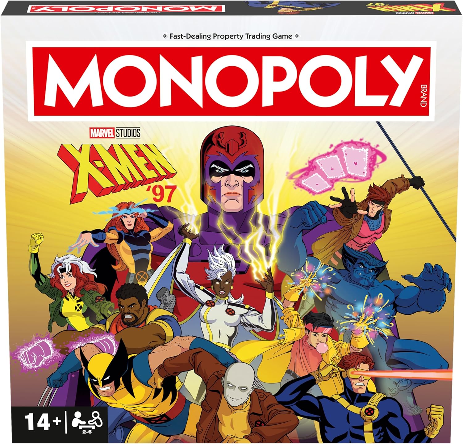 Winning Moves X-Men 97 Monopoly classic board game perfect for 2–6 players and makes a great gift for fans aged 14 and up