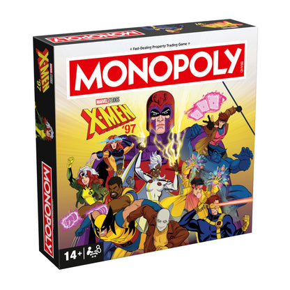 Winning Moves X-Men 97 Monopoly classic board game perfect for 2–6 players and makes a great gift for fans aged 14 and up