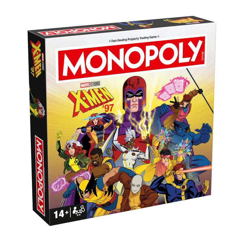 Winning Moves X-Men 97 Monopoly classic board game perfect for 2–6 players and makes a great gift for fans aged 14 and up