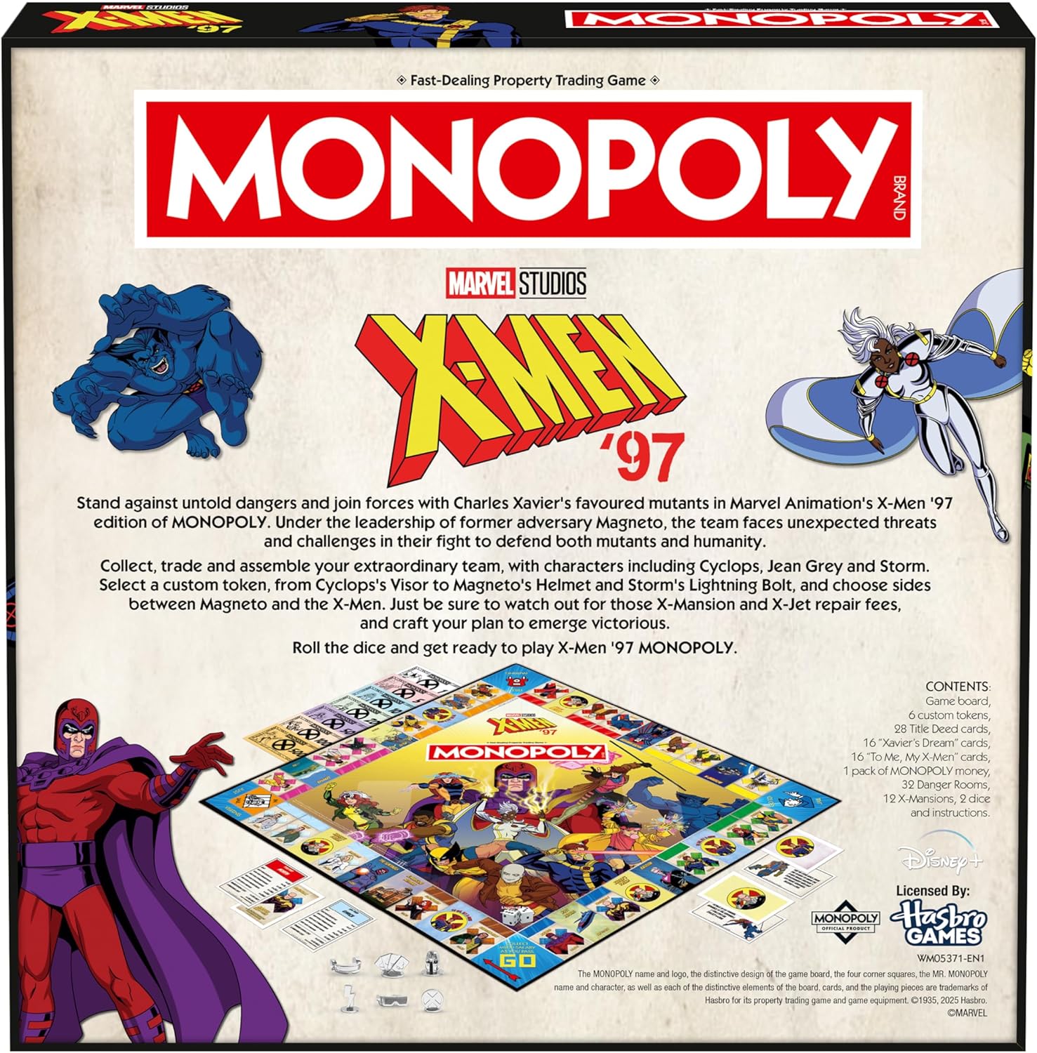 Winning Moves X-Men 97 Monopoly classic board game perfect for 2–6 players and makes a great gift for fans aged 14 and up