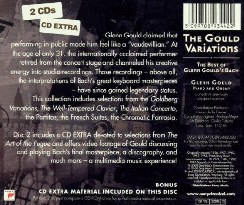 Gould Variations/Il Meglio Di Bach Gould