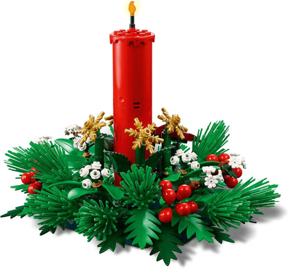 LEGO Christmas Table Decoration - Display Toy incl. a Candle, Red Berries, Golden Stars and Foliage - Fun Family Activity for 12+ Year Old Girls, Boys & Teens - 40743
