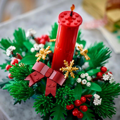 LEGO Christmas Table Decoration - Display Toy incl. a Candle, Red Berries, Golden Stars and Foliage - Fun Family Activity for 12+ Year Old Girls, Boys & Teens - 40743