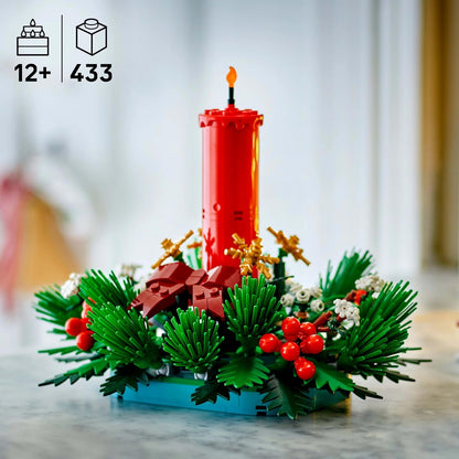 LEGO Christmas Table Decoration - Display Toy incl. a Candle, Red Berries, Golden Stars and Foliage - Fun Family Activity for 12+ Year Old Girls, Boys & Teens - 40743