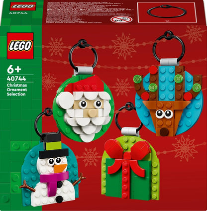 LEGO Christmas Ornament Selection - Building Toy with 4 Hanging Decorations incl. Santa, a Snowman & a Reindeer - Fun Family Activity for 6+ Year Old Girls & Boys - 40744