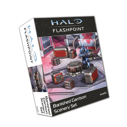 mantic Halo: Flashpoint Banished Garrison Scenery Set | Faction Terrain Expansion for Halo Miniatures Game | Scatter Terrain Pack