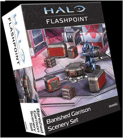 mantic Halo: Flashpoint Banished Garrison Scenery Set | Faction Terrain Expansion for Halo Miniatures Game | Scatter Terrain Pack