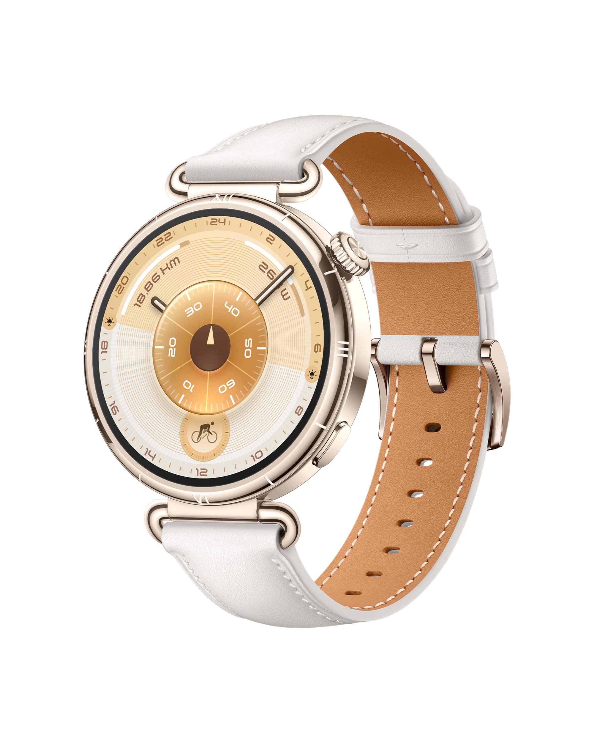 HUAWEI WATCH GT 6 GPS 41mm Smart Watch, AMOLED Touchscreen, up to 14 days battery life, Cycling, 100+ Sports Mode, iOS & Android Compatible, All-day Health Monitoring, Emotional Wellbeing, White