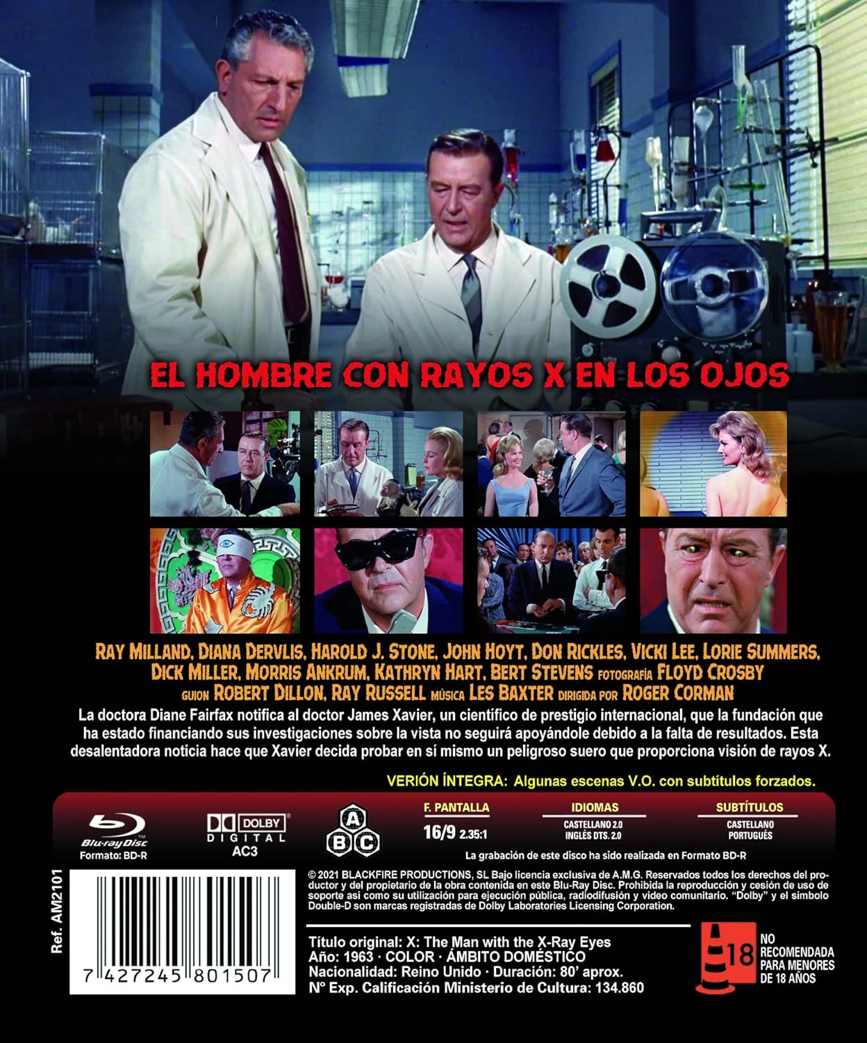 El Hombre Con Rayos X En Los Ojos (Bd-R) (Blu-ray) (X: The Man with the X-Ray Eyes