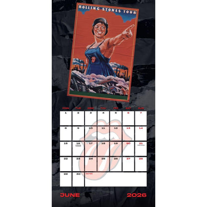 2026 CALENDAR THE ROLLING STONES MONTH TO VIEW SQUARE WALL CALENDAR OFFICIAL PRODUCT