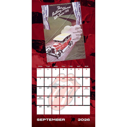 2026 CALENDAR THE ROLLING STONES MONTH TO VIEW SQUARE WALL CALENDAR OFFICIAL PRODUCT