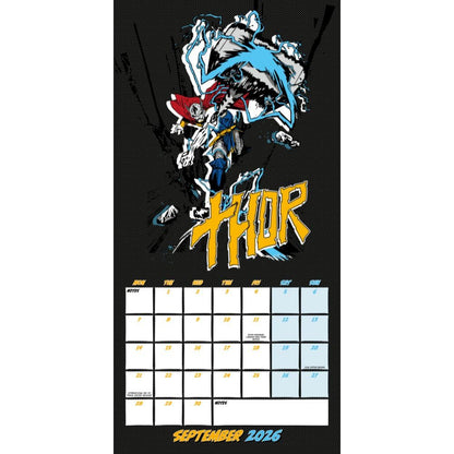 2026 CALENDAR MARVEL COMICS MONTH TO VIEW SQUARE WALL CALENDAR OFFICIAL PRODUCT