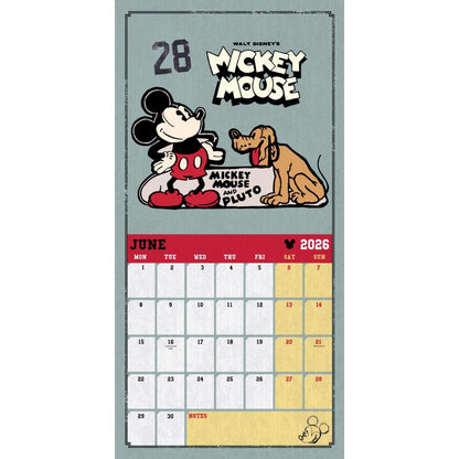 DISNEY MICKEY CLASSIC 2026 SQUARE CALENDAR