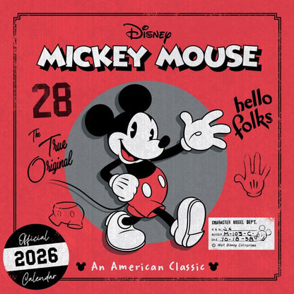 DISNEY MICKEY CLASSIC 2026 SQUARE CALENDAR