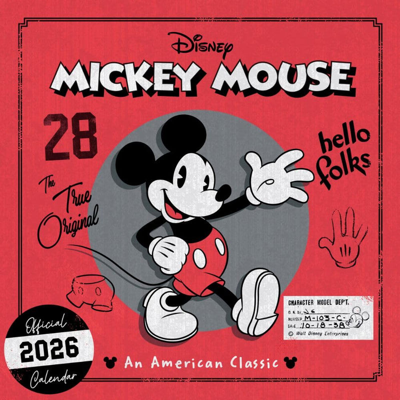 DISNEY MICKEY CLASSIC 2026 SQUARE CALENDAR