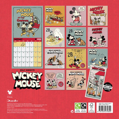 DISNEY MICKEY CLASSIC 2026 SQUARE CALENDAR