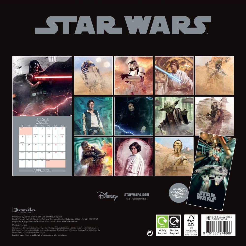 STAR WARS CLASSIC 2026 SQUARE CALENDAR
