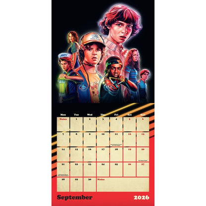 2026 CALENDAR STRANGER THINGS REWATCH MONTH TO VIEW SQUARE WALL CALENDAR OFFICIAL PRODUCT