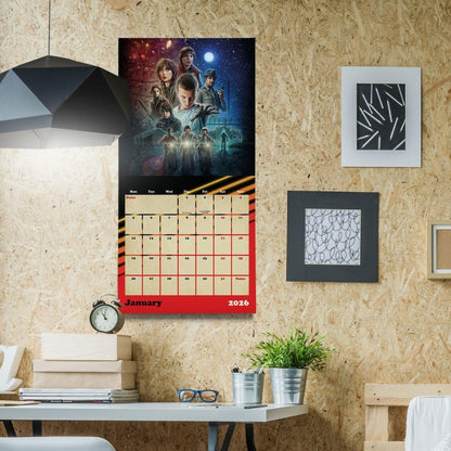 2026 CALENDAR STRANGER THINGS REWATCH MONTH TO VIEW SQUARE WALL CALENDAR OFFICIAL PRODUCT