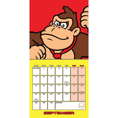 2026 CALENDAR SUPER MARIO MONTH TO VIEW SQUARE WALL CALENDAR OFFICIAL PRODUCT