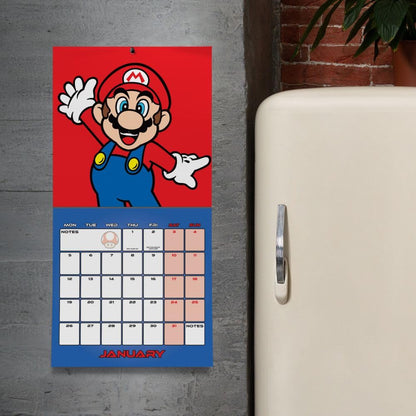 2026 CALENDAR SUPER MARIO MONTH TO VIEW SQUARE WALL CALENDAR OFFICIAL PRODUCT