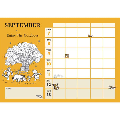 2026 FAMILY ORGANISER DISNEY WINNIE THE POOH 5 COLUMN MONTH TO VIEW A4 WALL CALENDAR OFFICIAL PRODUCT
