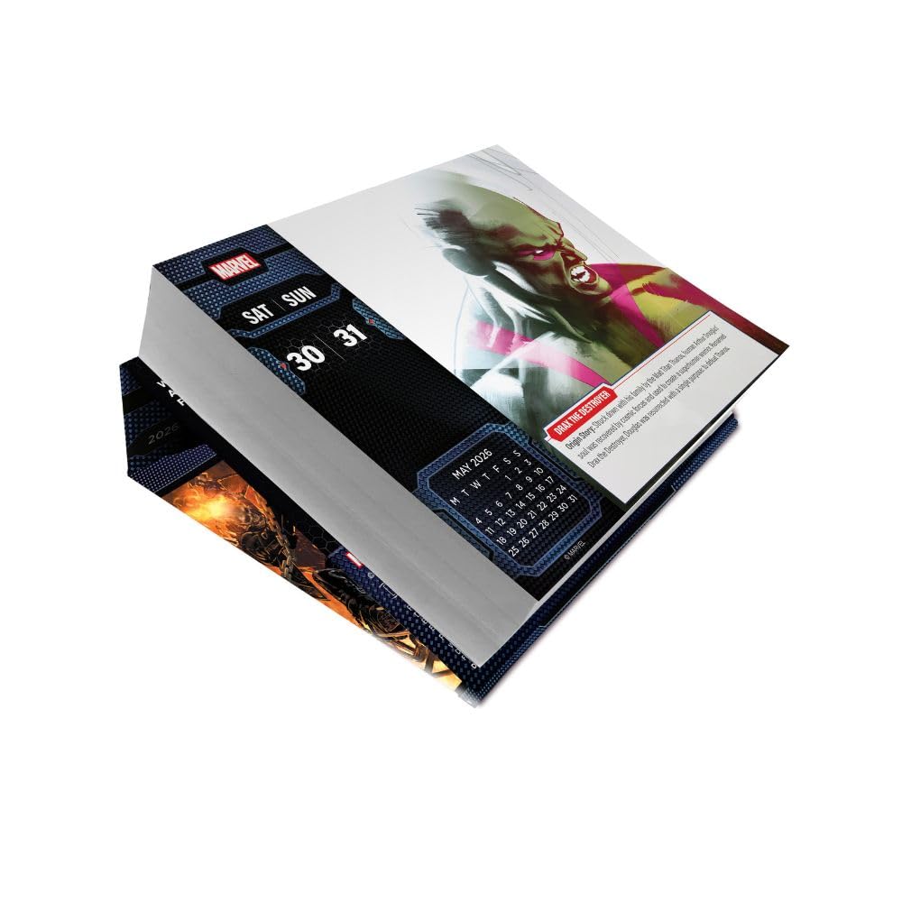 2026 CALENDAR MARVEL PAGE A DAY DESK BLOCK OFFICIAL PRODUCT