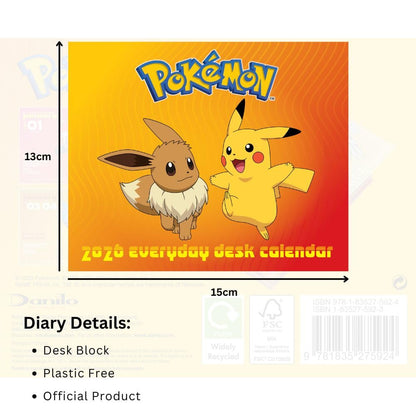 2026 CALENDAR POKEMON PAGE A DAY DESK BLOCK OFFICIAL PRODUCT