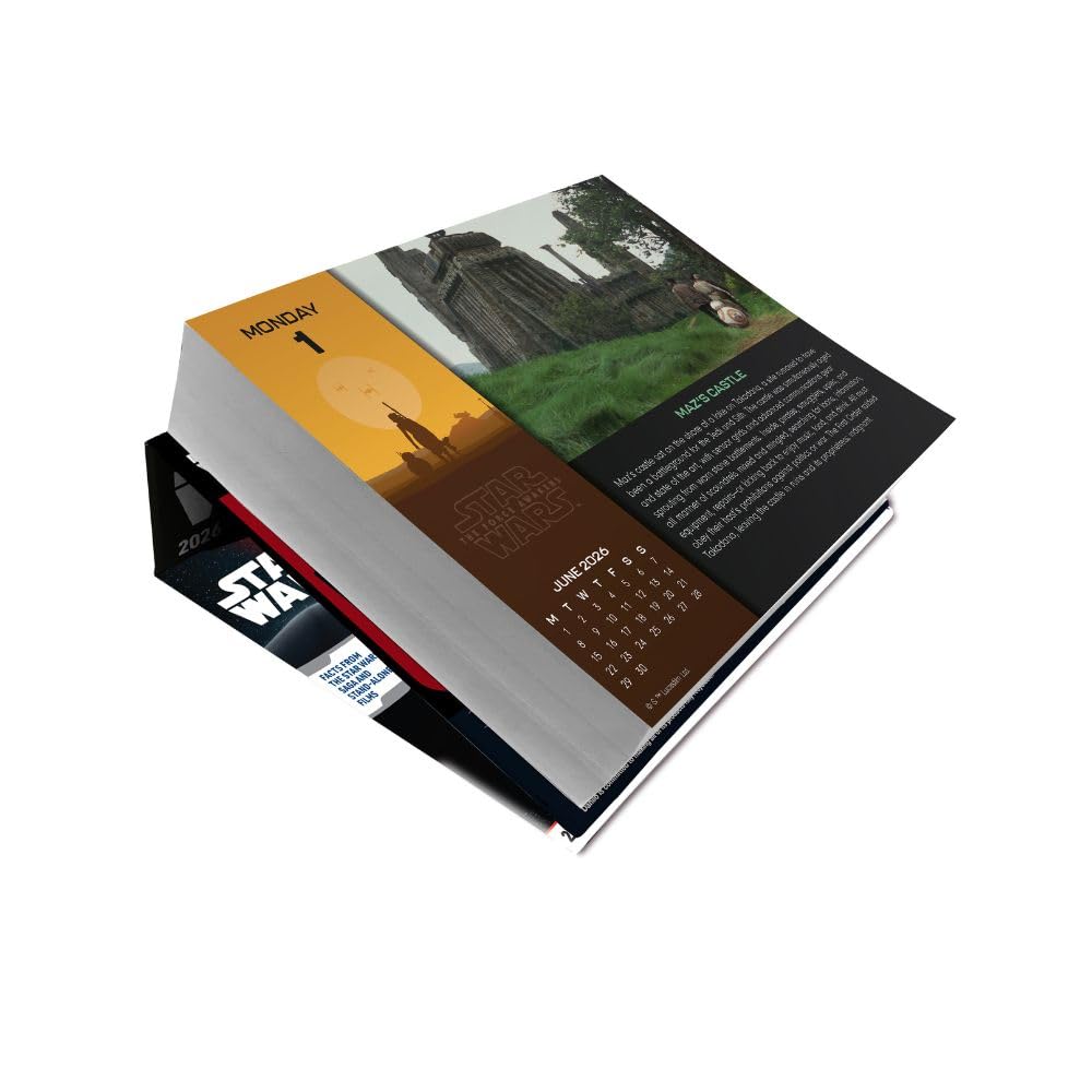 2026 CALENDAR STAR WARS CLASSIC PAGE A DAY DESK BLOCK OFFICIAL PRODUCT
