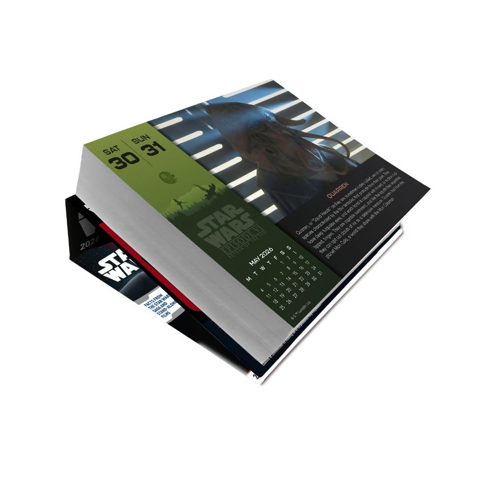 2026 CALENDAR STAR WARS CLASSIC PAGE A DAY DESK BLOCK OFFICIAL PRODUCT