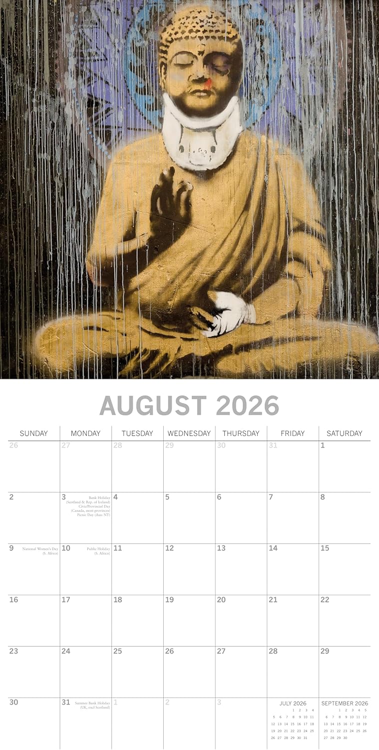 Banksy 2026 – 16-Monatskalender: Original Gifted Stationery-Kalender   (Wall-Kalender