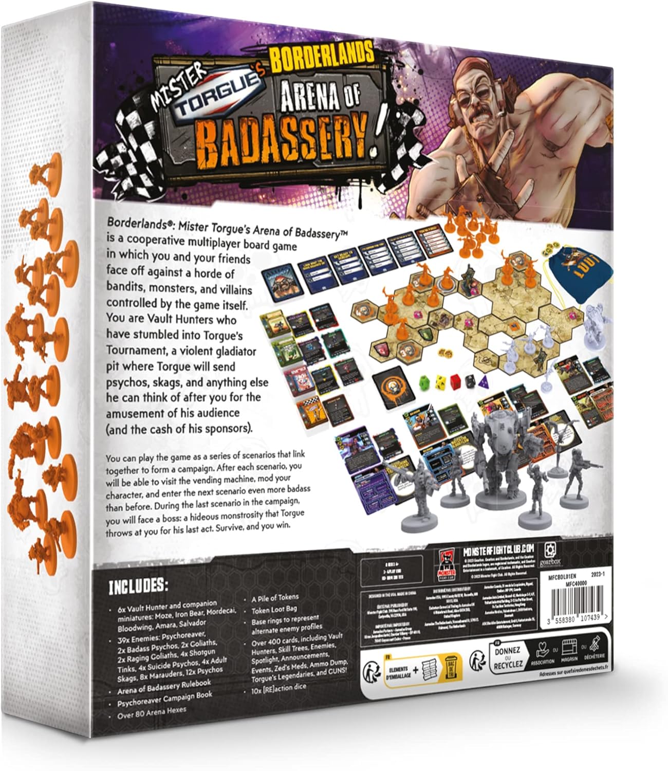 Monster Fight Club | Borderlands: Mister Torgue's Arena of Badassery | Board Game | Ages 14+ | 1-4 Players | 60 Minutes Playing Time