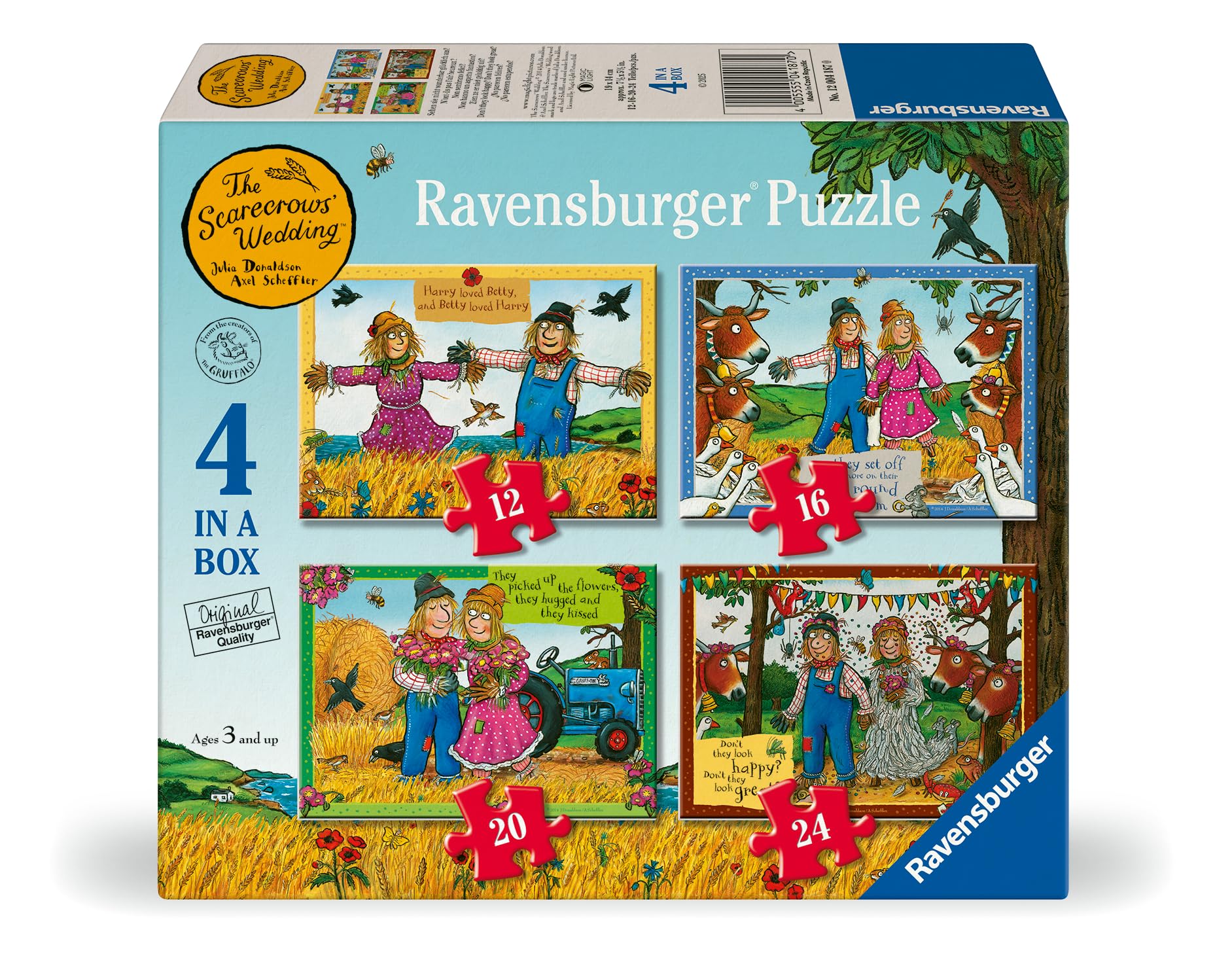Ravensburger Magic Light Property 4 in a Box (12, 16, 20, 24 piece) Jigsaw Puzzles title tbc for Adults and Kids Age 3 Years Up