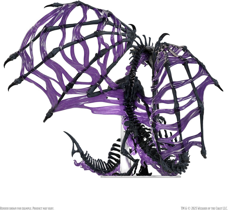 WizKids D&D Icons of The Realms: Black Dracolich Boxed Miniature | Pre-Painted | Dungeons & Dragons Figure