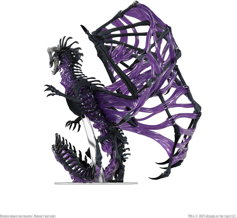 WizKids D&D Icons of The Realms: Black Dracolich Boxed Miniature | Pre-Painted | Dungeons & Dragons Figure