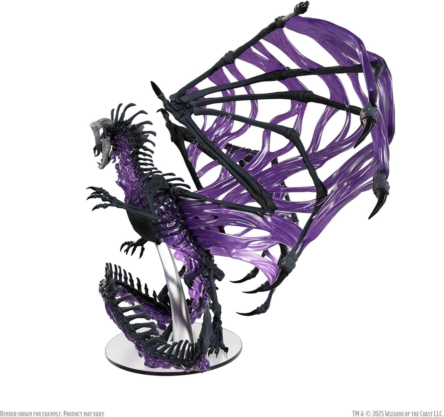 WizKids D&D Icons of The Realms: Black Dracolich Boxed Miniature | Pre-Painted | Dungeons & Dragons Figure