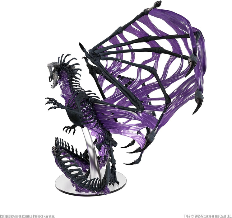 WizKids D&D Icons of The Realms: Black Dracolich Boxed Miniature | Pre-Painted | Dungeons & Dragons Figure