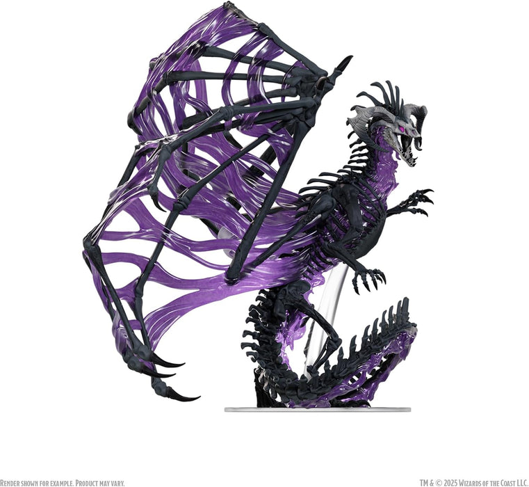 WizKids D&D Icons of The Realms: Black Dracolich Boxed Miniature | Pre-Painted | Dungeons & Dragons Figure