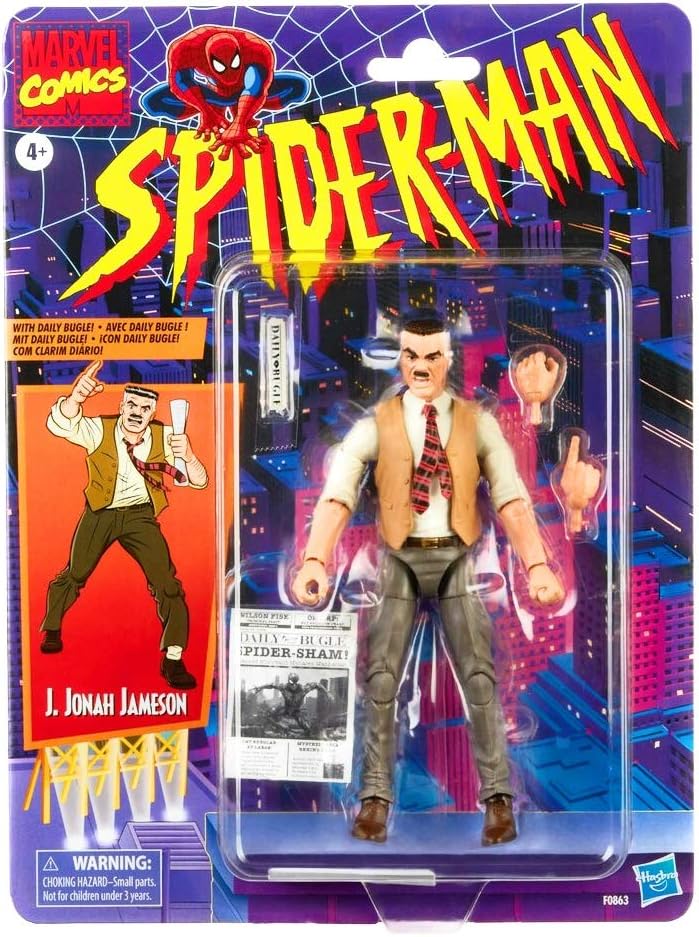 Hasbro Marvel Legends Series 15-cm Collectible J. Jonah Jameson Action Figure Toy Vintage Collection