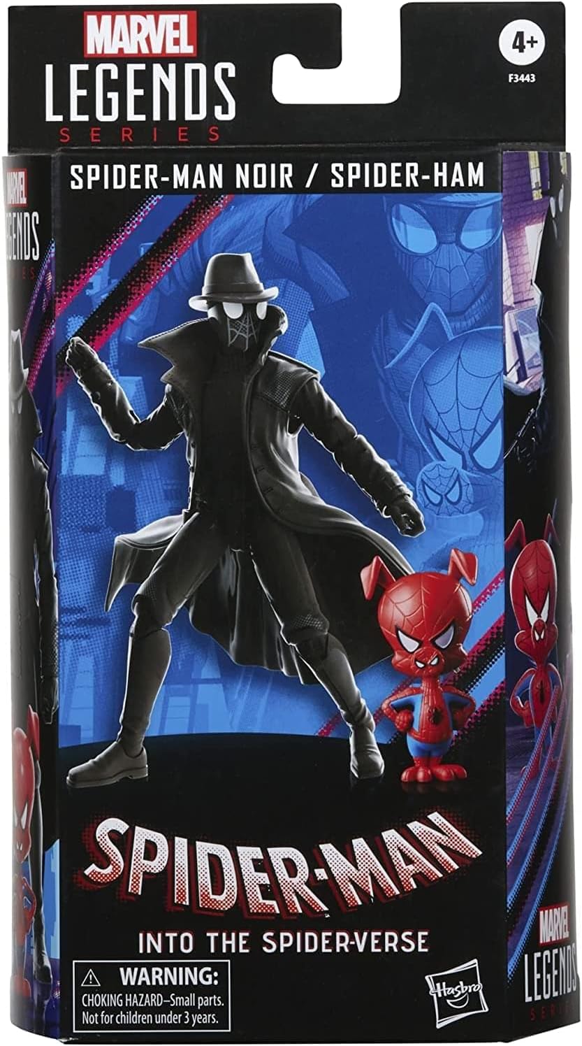 Hasbro Marvel Legends Series Spider-Man 60th Anniversary Spider-Man Noir and Spider-Ham 15 cm Action Figures, 2 Accessories, Multicolor (F3443