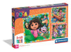 Clementoni Puzzle 3x48 Dora the Explorer, 144 pieces, Puzzle for Kids 5+ years, Made in Italy, 25078