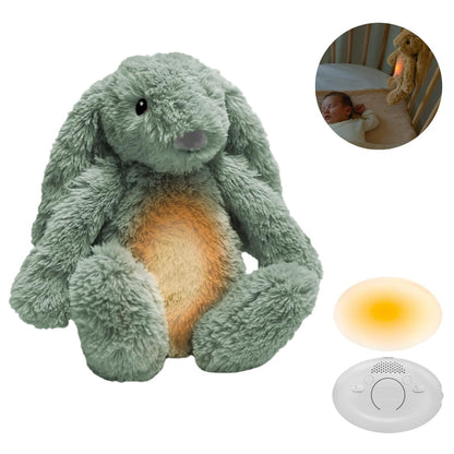 ZAZU - Ro der Hase Baby Schlafhilfe mit wiederaufladbarem Akku – Nachtlicht in mehreren Farben & beruhigende Geräusche, Weinsensor, Auto-Abschaltung und USB-C-Ladekabel (Grün