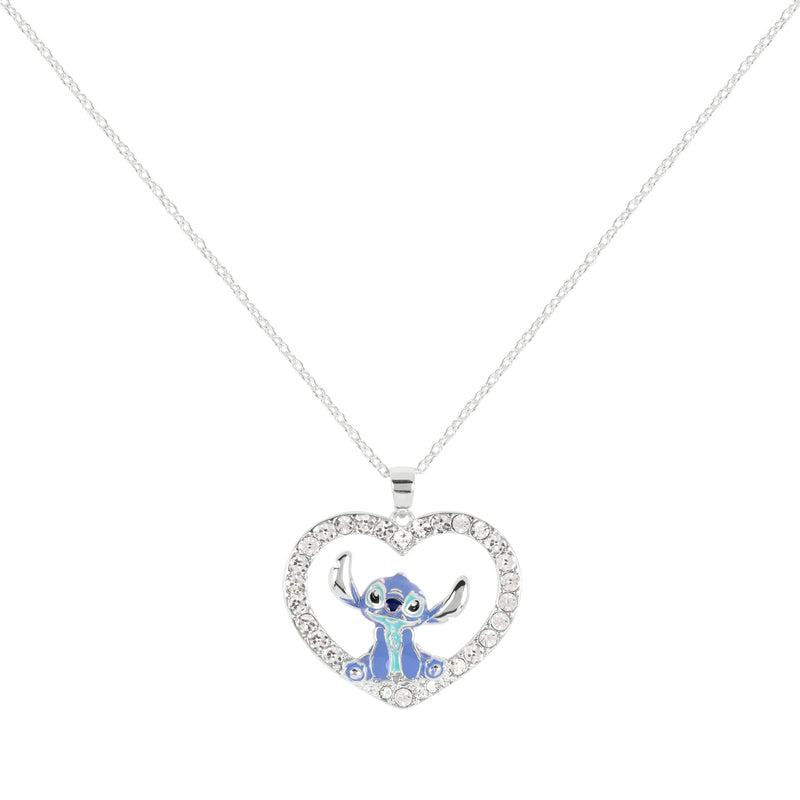 Disney - Stitch Stone Set Heart Necklace